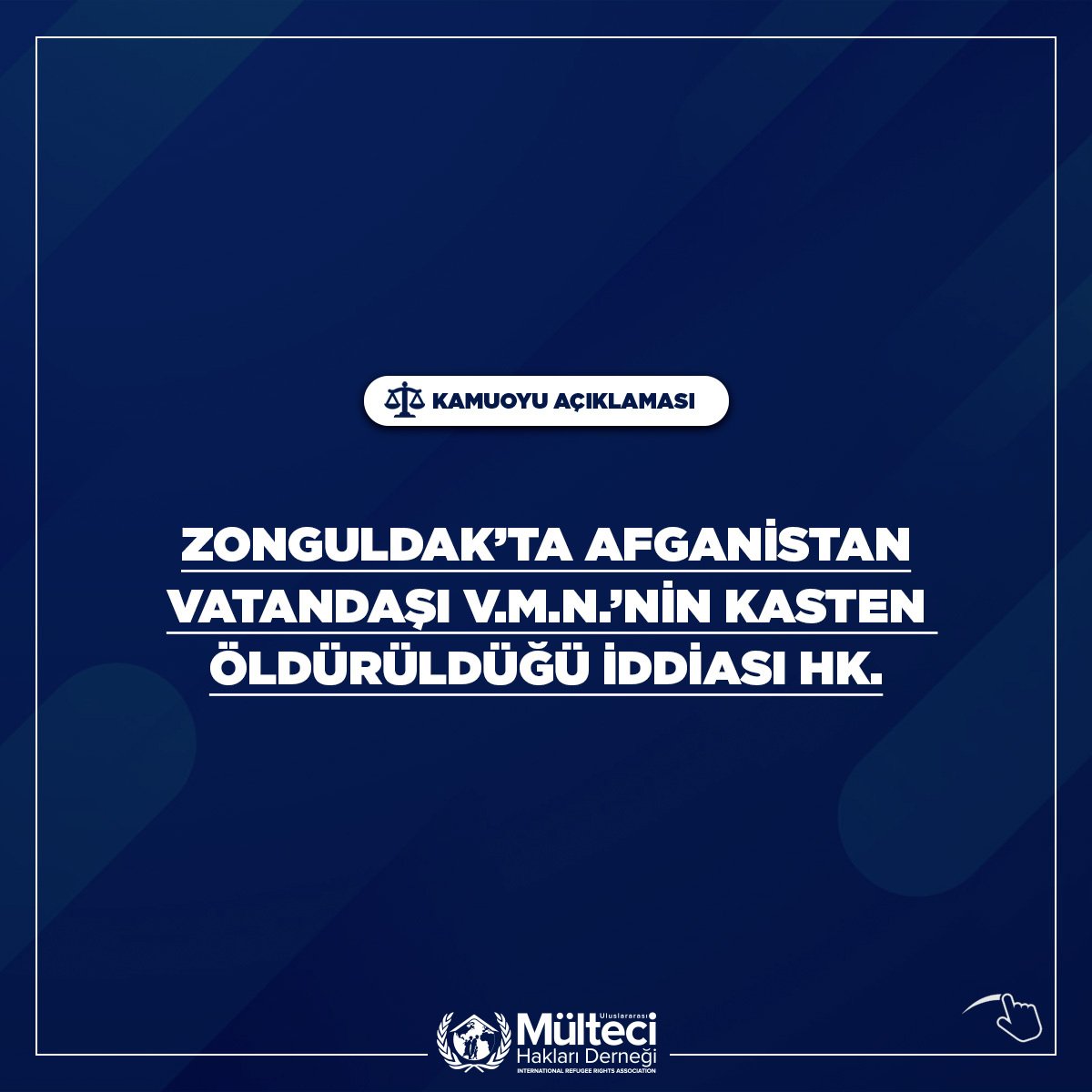 Zonguldak’ta Afganistan Vatandaşı V.M.N.’nin kasten öldürüldüğü iddiası hk.