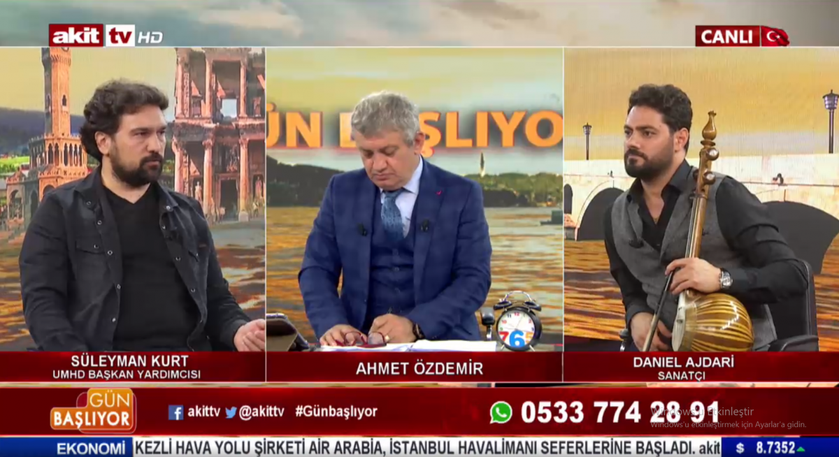 Başkan Yardımcımız Süleyman Kurt ve Konser sanatçılarımızdan Danial Ajdari Akit Tv'de