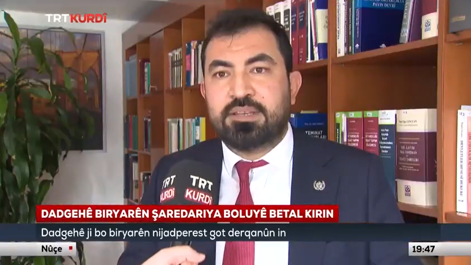 Bolu Belediyesine Mahkeme Tarafından Verilen Yürütmeyi Durdurma Kararını TRT Kurdi'de Değerlendirdik