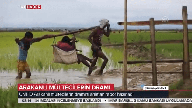 Arakan raporumuz TRT Haber ekranlarında