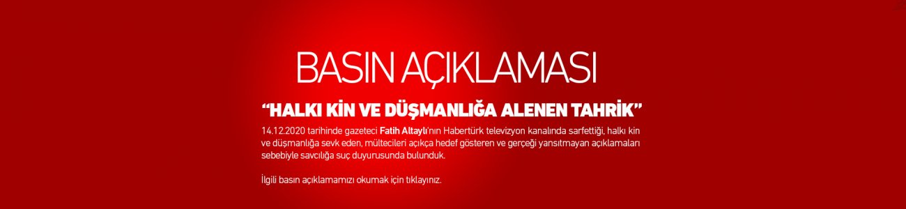 BASIN AÇIKLAMASI – Gazeteci Fatih Altaylı Hakkında Suç Duyurusu