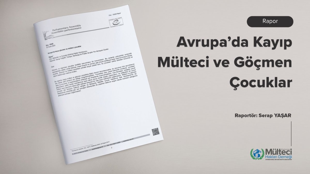 Avrupa’da Kayıp Mülteci ve Göçmen Çocuklar Raporu