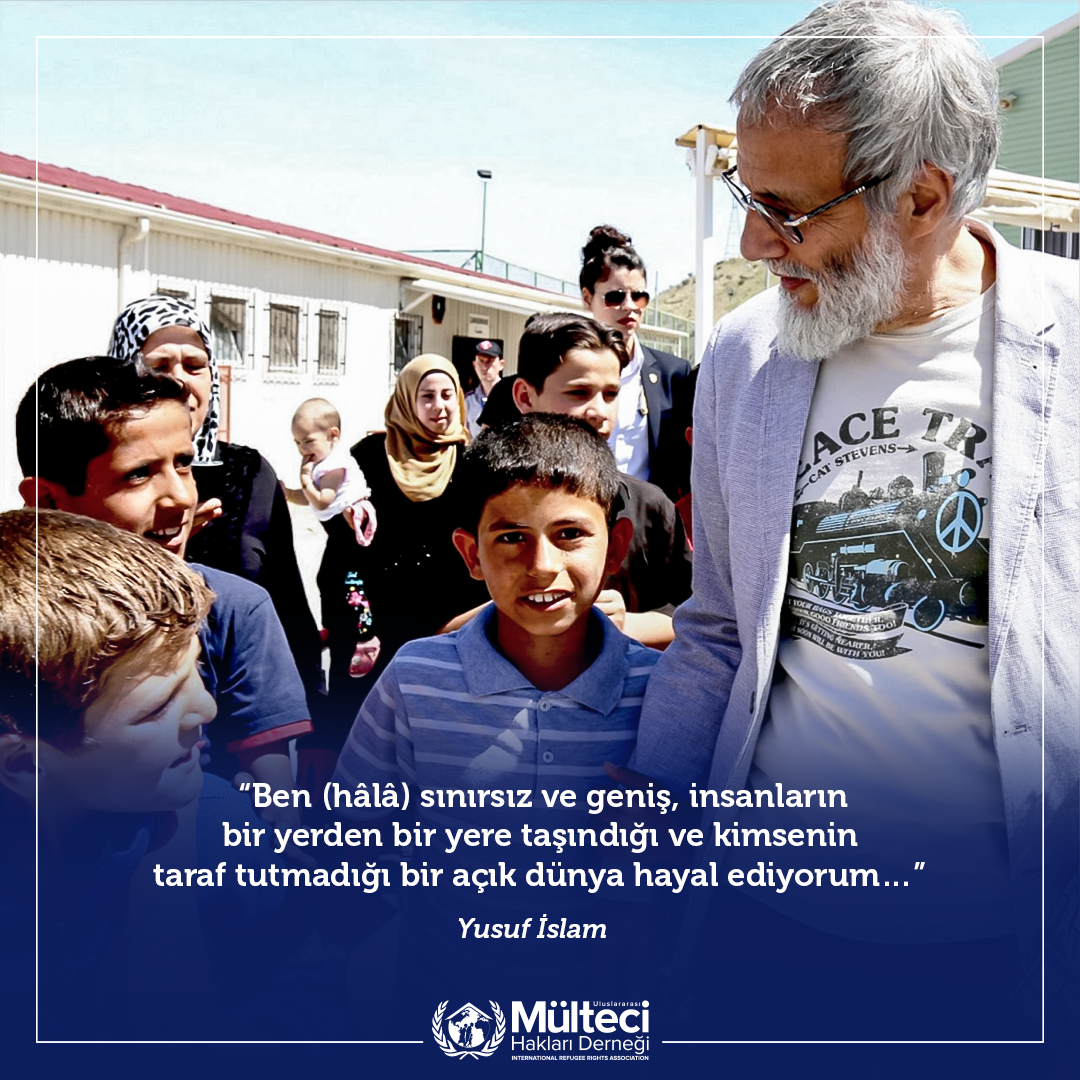Yusuf İslam Türkiye’deki Geçici Barınma Merkezini Ziyaret Etti