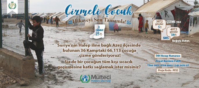 Suriyeli çocukların yüzü “Çizmeli Çocuk” ile gülecek