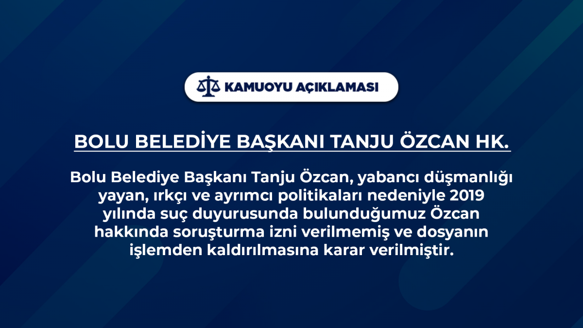 Bolu Belediye Başkanı Tanju Özcan hk.