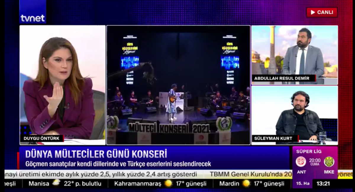 Abdullah Resul Demir & Süleyman Kurt ile TVNET Ekranlarındayız | Dünya Mülteciler Günü Konseri 2022